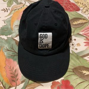 God is Dope black adjustable hat.